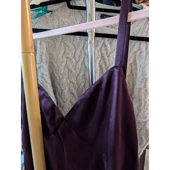 Ralph Lauren 16 Double-Faced Purple Satin Sleeveless Gown NWT msrp $598 READ - Picture 15 of 16